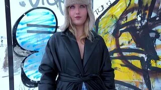 Blonde Chloe Chevalier wearing black skivvies gets fucked in POV