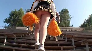 Cute cheerleader has torrid sex with older coach