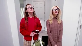 Nerds Emma Rosie and Mira Monroe have an unexpected threesome